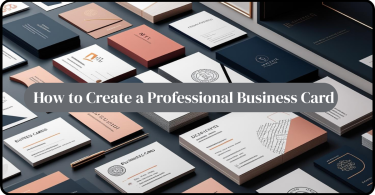 how to create a professional business card